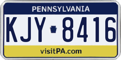 PA license plate KJY8416