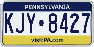 PA license plate KJY8427