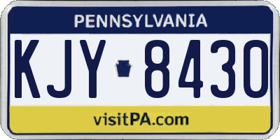 PA license plate KJY8430