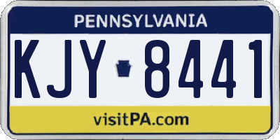 PA license plate KJY8441