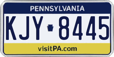 PA license plate KJY8445