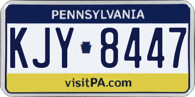 PA license plate KJY8447