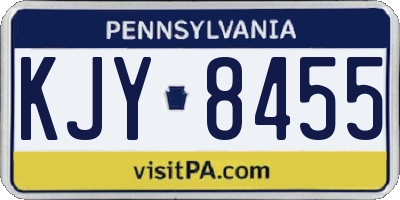 PA license plate KJY8455