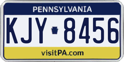 PA license plate KJY8456
