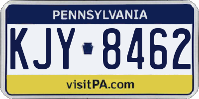 PA license plate KJY8462