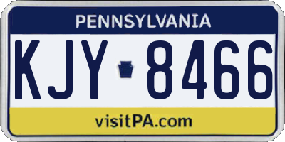 PA license plate KJY8466