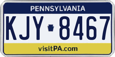 PA license plate KJY8467