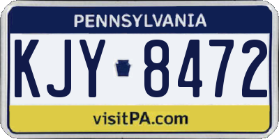 PA license plate KJY8472