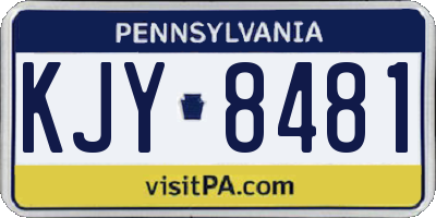 PA license plate KJY8481