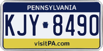 PA license plate KJY8490