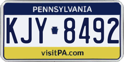 PA license plate KJY8492