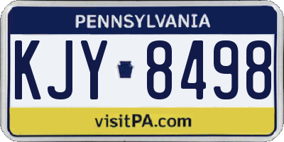 PA license plate KJY8498