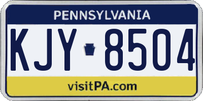 PA license plate KJY8504