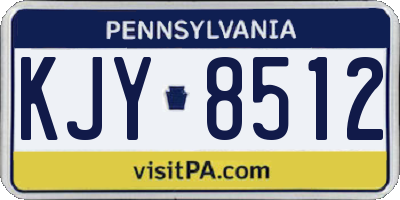 PA license plate KJY8512