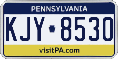 PA license plate KJY8530