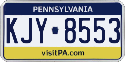 PA license plate KJY8553