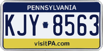 PA license plate KJY8563