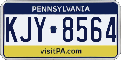 PA license plate KJY8564