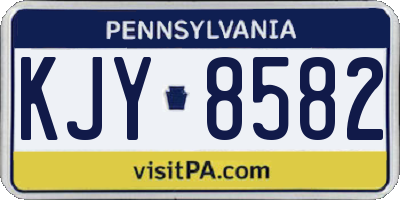PA license plate KJY8582