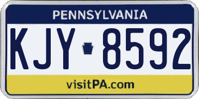 PA license plate KJY8592