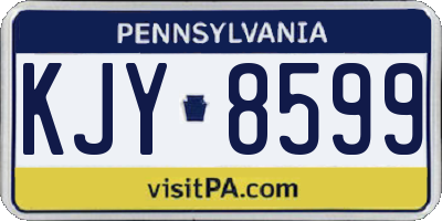 PA license plate KJY8599
