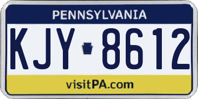 PA license plate KJY8612
