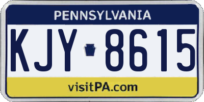 PA license plate KJY8615
