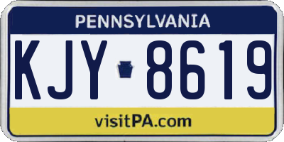 PA license plate KJY8619