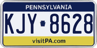 PA license plate KJY8628