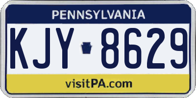 PA license plate KJY8629