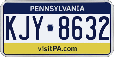 PA license plate KJY8632
