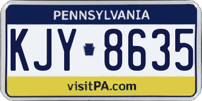 PA license plate KJY8635