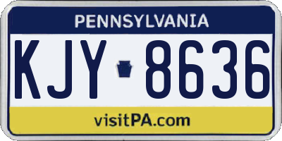 PA license plate KJY8636