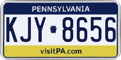 PA license plate KJY8656