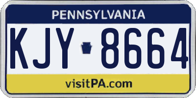 PA license plate KJY8664