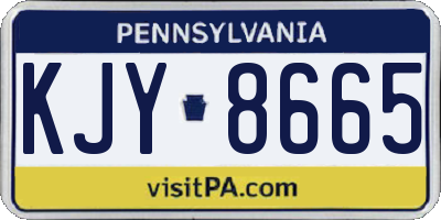 PA license plate KJY8665
