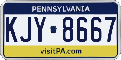 PA license plate KJY8667