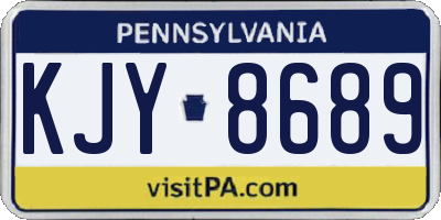 PA license plate KJY8689