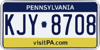 PA license plate KJY8708