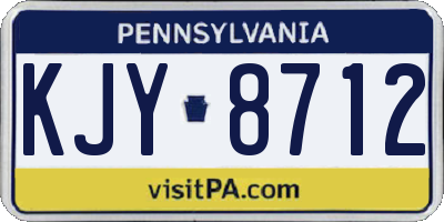 PA license plate KJY8712
