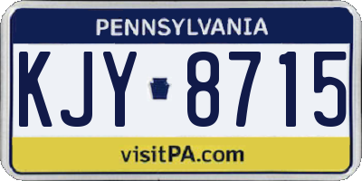 PA license plate KJY8715