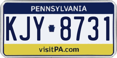 PA license plate KJY8731