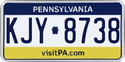 PA license plate KJY8738
