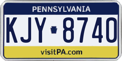 PA license plate KJY8740