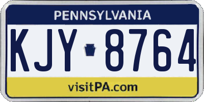 PA license plate KJY8764