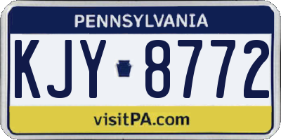 PA license plate KJY8772