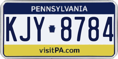 PA license plate KJY8784