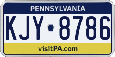 PA license plate KJY8786