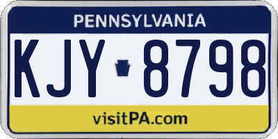 PA license plate KJY8798