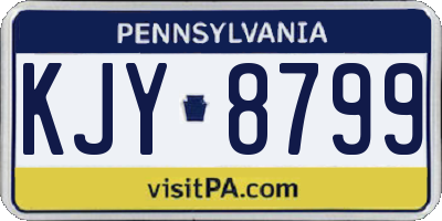 PA license plate KJY8799